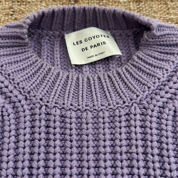Les Coyotes de Paris Purple Wool Knit Sweater - Picture 2 of 10